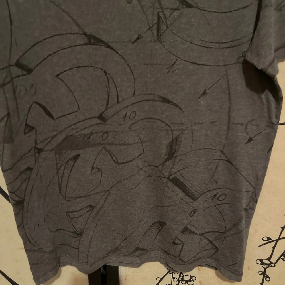 VTG Gucci Men’s Gray Tom Ford Archive Abstract GG All Over Print T-Shirt RARE
